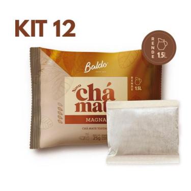 Imagem de Kit 12 Chá Mate Tostado Magna Baldo - Sachê 25g cada
