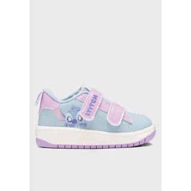 Imagem de Tenis Menina Infantil Baby Stitch Disney Original DST07DY -, Azul, Cla