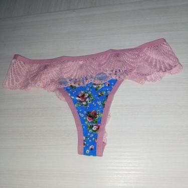 Imagem de Calçinha Fio Dental Clamar feminino em Renda e Microfibra - 3310, G, V