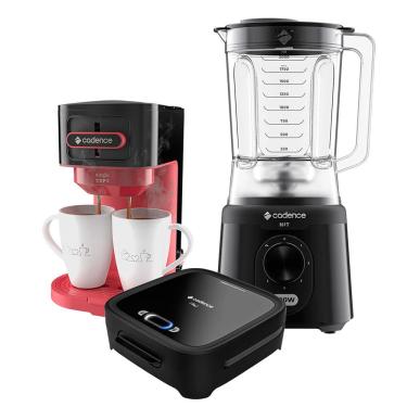 Imagem de Kit Trio Click Sanduicheira Cafeteira e Liquidificador 110V com Copo 2,5L 800W Cadence