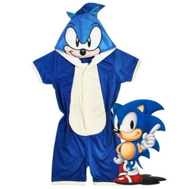 Imagem de Pijama Bebe Macacão Fantasia Personagem Botão Azul - anjo da mamãe, Az
