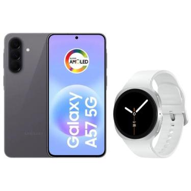 Imagem de Smartphone Samsung Galaxy A57 128GB Cinza - 5G + Smartwatch Galaxy Wat