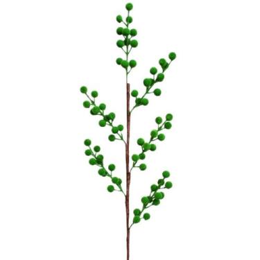 Imagem de Pick natalino Azevinho Berry de veludo verde 64 cm - BEIJA FLOR