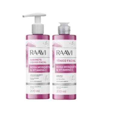 Imagem de Kit Raavi Sabonete + Tonico Facial Rosa Mosqueta & Vitamina C 200 ml