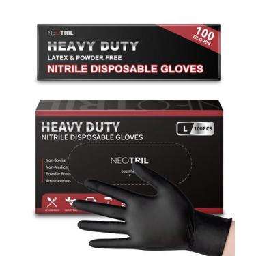 Imagem de Luvas NEOTRIL Heavy Duty Pretas de Nitrilo 100 Unidades Tamanho G