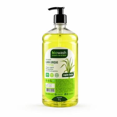 Imagem de Detergente Lava Louça Capim Limão Biowash Pump 1l Biodegradável