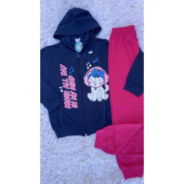 Imagem de Moletom Flanelado Feminino Infantil Estiloso e confortável! - sem marc