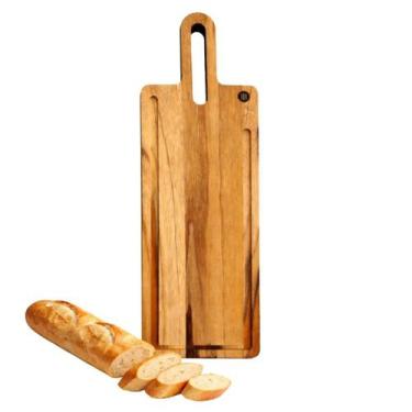 Imagem de Tábua Baguete Frios Petiscos Churrasco Cozinha Teca Irahy