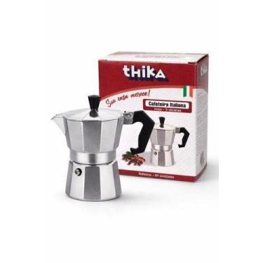 Imagem de Cafeteira Italiana Inox 3 Xícaras Prática Durável Design Clássico Prep