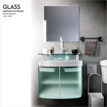 Imagem de Gabinete para Banheiro com Cuba Cris Master Prata/Silver - Cris Metal