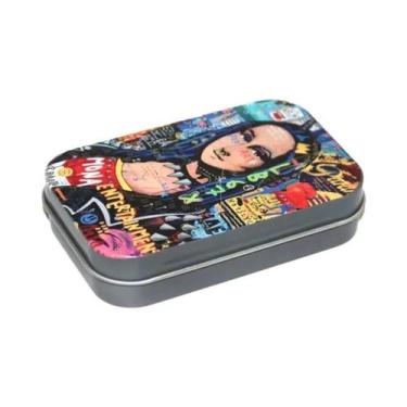 Imagem de Caixa De Armazenamento De Metal Para Tabaco, Estojo De Lata Para Cigar