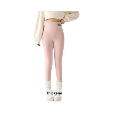 Imagem de Leggings Térmicas De Cintura Alta plus Size Com Forro De Lã Para Mulhe