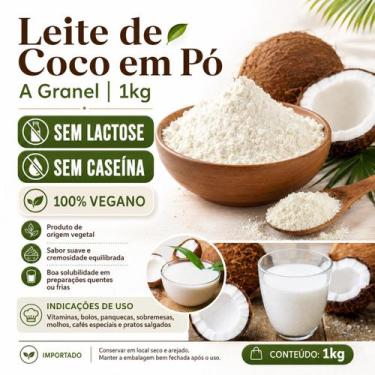 Imagem de Leite de Coco em Pó Sem Lactose 100% Vegano a Granel - Naturalli, 1 un
