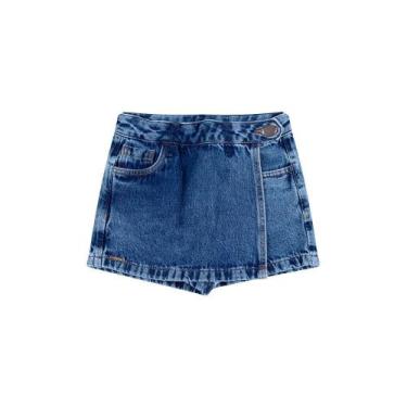 Imagem de Shorts Saia Menina Jeans Colorittá, 10, Jeans