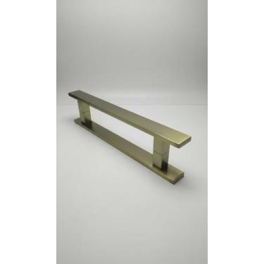 Imagem de Puxador Porta Inox Ouro Velho 40cm Duplo - Congratulations Store