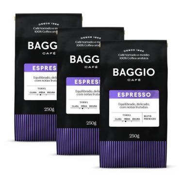 Imagem de Café Moído Baggio Espresso Kit 3 Pacotes 250g - Baggio Café, Espresso