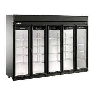 Imagem de Expositor Vertical Refrigerado Auto Serviço 5 Portas 2100L ACFM-2100-V