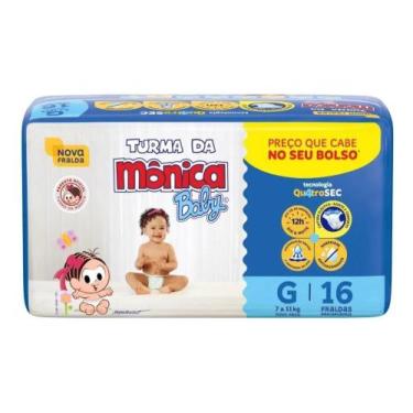 Imagem de Fralda Descartável Turma da Mônica Baby G Pacote 16 Unidades