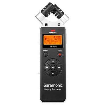Imagem de Saramonic Gravador portátil de metal com microfones estéreo, controle remoto, lav, cartão de 8 GB, para-brisas, capa, mais (SR-Q2M)