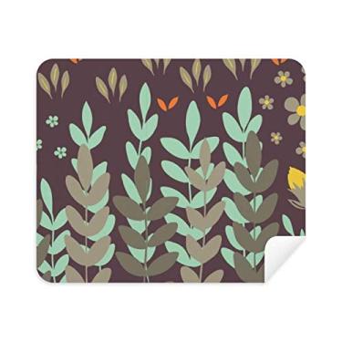 Imagem de Pano de limpeza de tinta de flor marrom verde limpador de tela 2 peças tecido de camurça