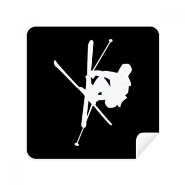 Imagem de Skateboarding Óculos escuros esportivos pretos tecido de camurça com tecido de camurça pacote com 2