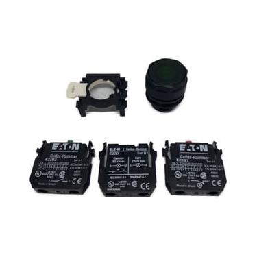 Imagem de Botão Guarda Total Preto + 2 UC.NA (B2) Cod. E22PB1D - Eaton