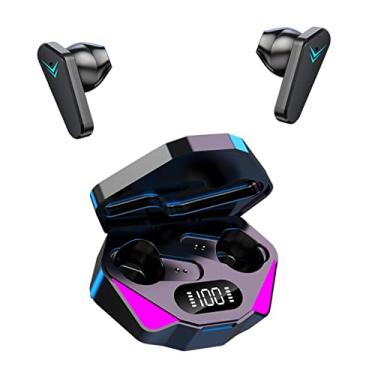 Imagem de YaYiYa Fones de ouvido Bluetooth sem fio X15 com luz LED estéreo para jogos fones de ouvido com microfone IH7