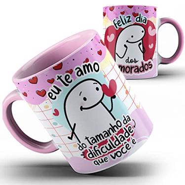 Imagem de Caneca rosa Flork Namorados te amo