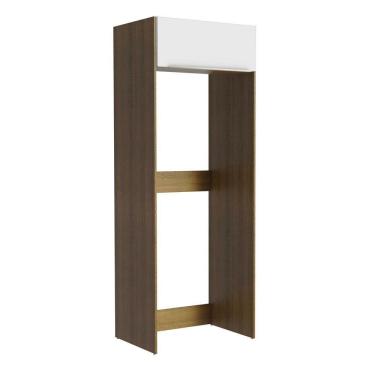 Imagem de Porta-Geladeira Madesa Lux 1 Porta Basculante - Rustic/Branco Veludo