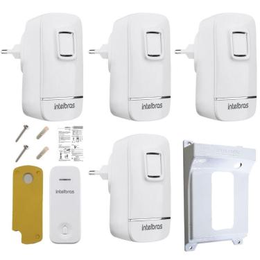 Imagem de Campainha Sem Fio wifi Para 4 salas com protetor anti-furto