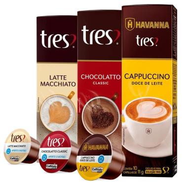 Imagem de Kit 3 Caixas Bebida Cremosa Três Corações - 30 Cápsulas