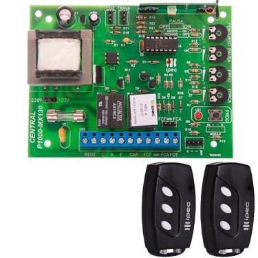 Imagem de Placa Central Motor Portão Rossi Mx30 Kx30fs + 2 Controles 3 Canais com Clip de Fixação