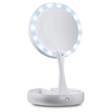 Imagem de Espelho Luz Led Dobrável Maquiagem