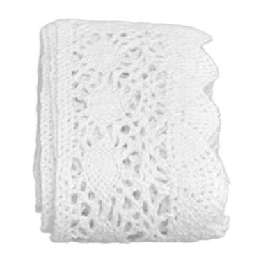Imagem de Entatial Renda de costura bordada, acabamento de renda bordado feito à mão fio de algodão retrô para decoração de festa para guirlandas fazendo para roupas de grampo de cabelo