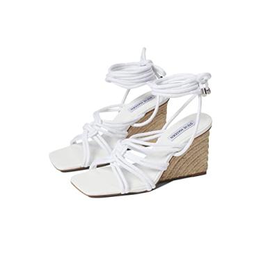 Imagem de Steve Madden Idolized Wedge Sandal White 8 M