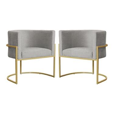 Imagem de Kit 02 Poltronas Decorativa Luana Linho Cores - Ds Estofados