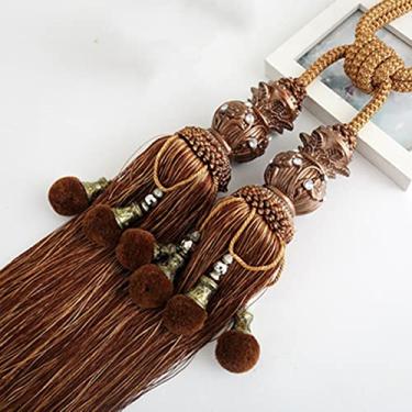 Imagem de Corda de cortina com fivela de cortina de bola dupla gancho de bola pendurada borlas costas de gravata acessórios de cortina decoração para casa, 4