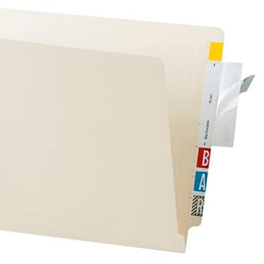 Imagem de Tabbies Protetores de etiqueta para pasta de arquivos, transparente, envolvente, autoadesivo, 8,8 cm L x 5,8 cm A, 500 protetores por rolo (88385)