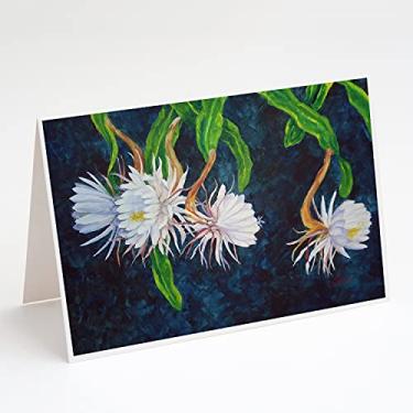 Imagem de Caroline's Treasures FHC1006GCA7P Cereus Night Blooming por Ferris Hotard Cartões de felicitações e Envelopes Pacote com 8, 7 x 12, multicolorido