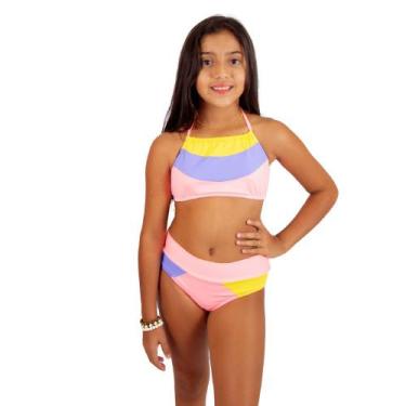 Kit Cauda De Sereia Infantil + Nadadeira + Top + Calcinha (biquíni  Completo) / Roupa De Banho Infantil