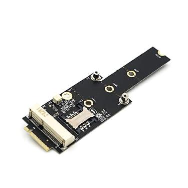 Imagem de Adaptador HLT Mini PCI-E para chave M M.2 (NGFF) com compartimento para cartão SIM para módulo WiFi/WWAN/LTE