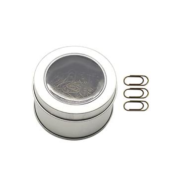 Imagem de 200 peças mini clipes de papel de bronze clipes de papel fofos marcadores de página de fio de aço inoxidável lisos em clipes de papel de flandres suportes dispensadores para organizadores de acessórios de mesa (estilo mini gordo simples, bronze)