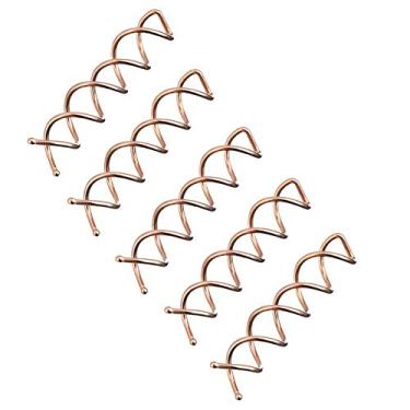 Imagem de 20 peças estilos simples grampos espirais alfinetes de cabelo espiral parafuso pino de cabelo coque de noiva faça pinos de rotação pontas de bola redonda design clipe de cabelo espiral palheta para mulheres e meninas estilo de cabelo faça você mesmo, ouro rosa