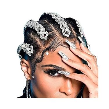 Imagem de STONEFANS 3 peças de cabeça de strass, faixa trançada, acessórios de cabelo para mulheres, casamento, todos os dias, HIP HOP, coisas bonitas, estilo de cabelo, aniversário