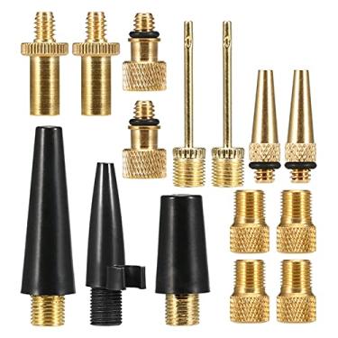 Imagem de Tingpai Conjunto de adaptadores de válvula de bicicleta Kit de conversor de válvula de pneu de bicicleta Presta pa Dunlop Sch der pa Presta Adaptador de válvula Kit de de bocal