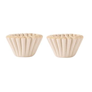 Imagem de 50 peças 1-2 xícaras cestas filtros de café papel natural não branqueado descartável filtro de café para uso em home office café barista
