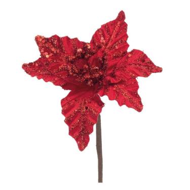 Imagem de Flor De Natal Poinsetia Vermelho 1un 15x12x12cm 1025984