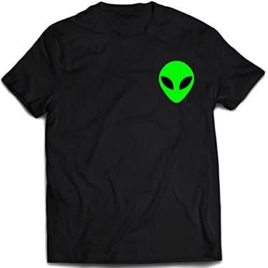 Imagem de Camisa E.T Alien Extra-terrestre Camiseta Alienígena Cor:Preto;Tamanho:12
