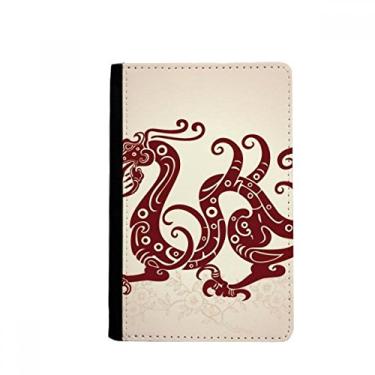Imagem de Porta-passaporte retrato animal dragão chinês Notecase Burse carteira capa porta-cartão, Multicolor