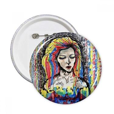 Imagem de Fade Away Arte Abstrata Característica Pinos Redondos Emblema Botão Decoração 5 peças